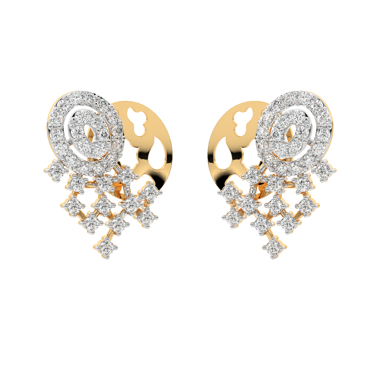 Elina Round Diamond Stud Earrings